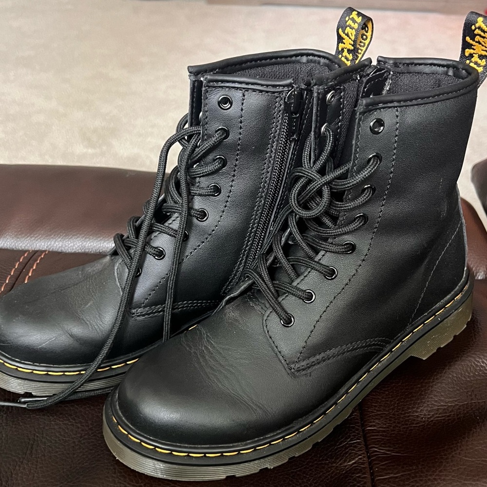 Dr. Martens Black Kids Lace-Up Boots